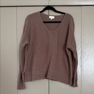 Lucky Brand V-Neck Sweater - Tan